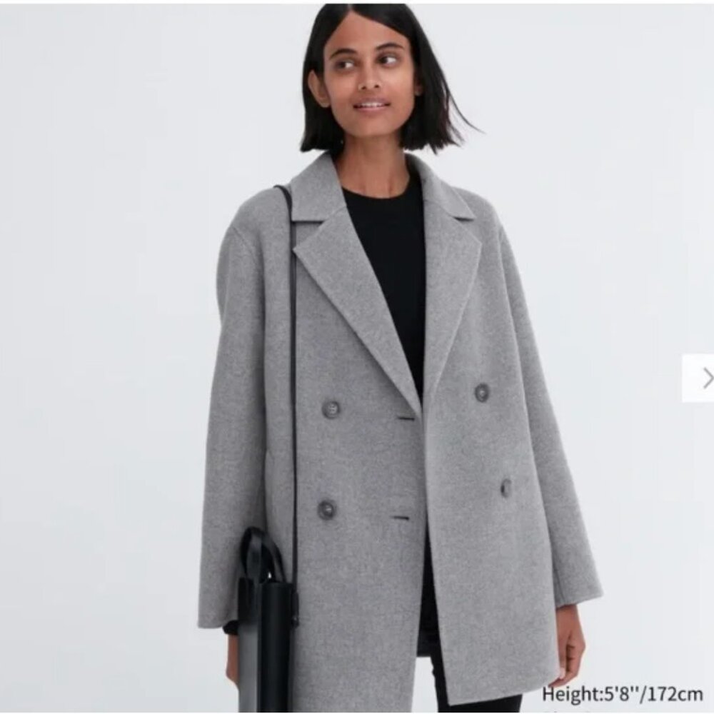 NWT Uniqlo wool short coat Sz XS